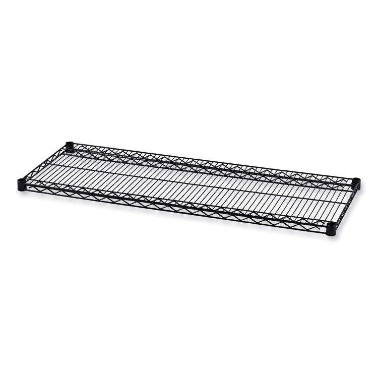 Alera Industrial Wire Shelving Extra Wire Shelves, 48w x 18d, Black, 2 Shelves/Carton (ALESW584818BL)
