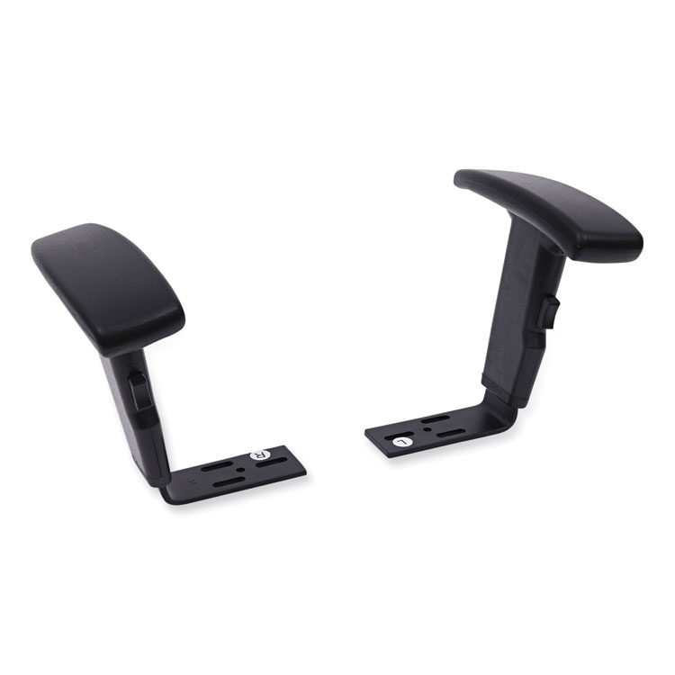 Alera Optional Height-Adjustable T-Arms for Alera Essentia and Interval Series Chairs, Black, 2/Set (ALEIN49AKA10B)