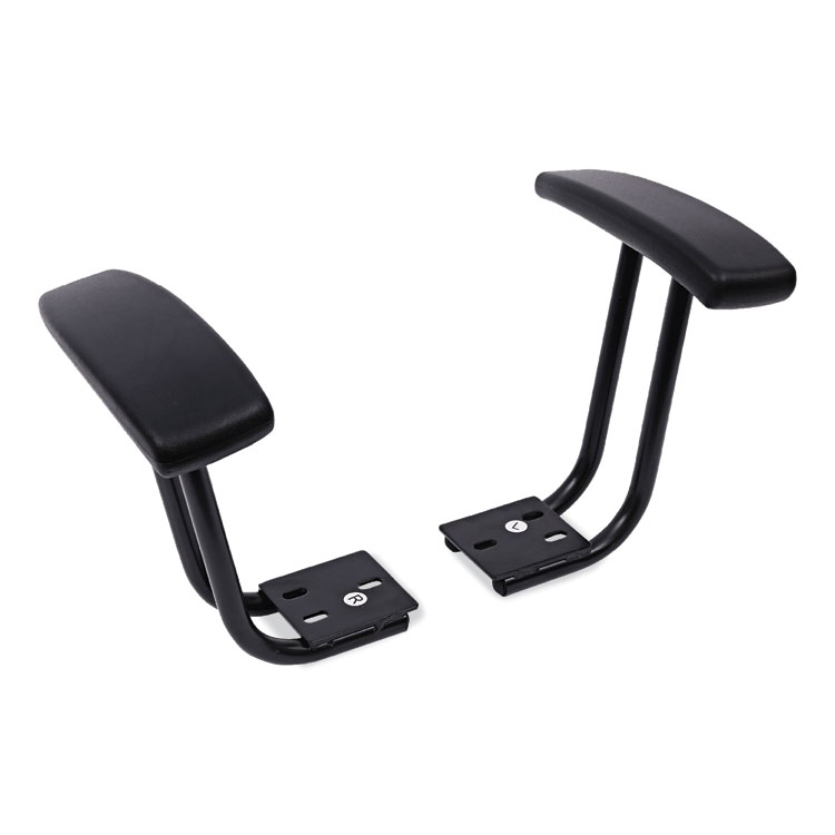 Alera Optional Fixed Height T-Arms for Alera Essentia and Interval Series Chairs, Black, 2/Set (ALEIN49AKB10B)