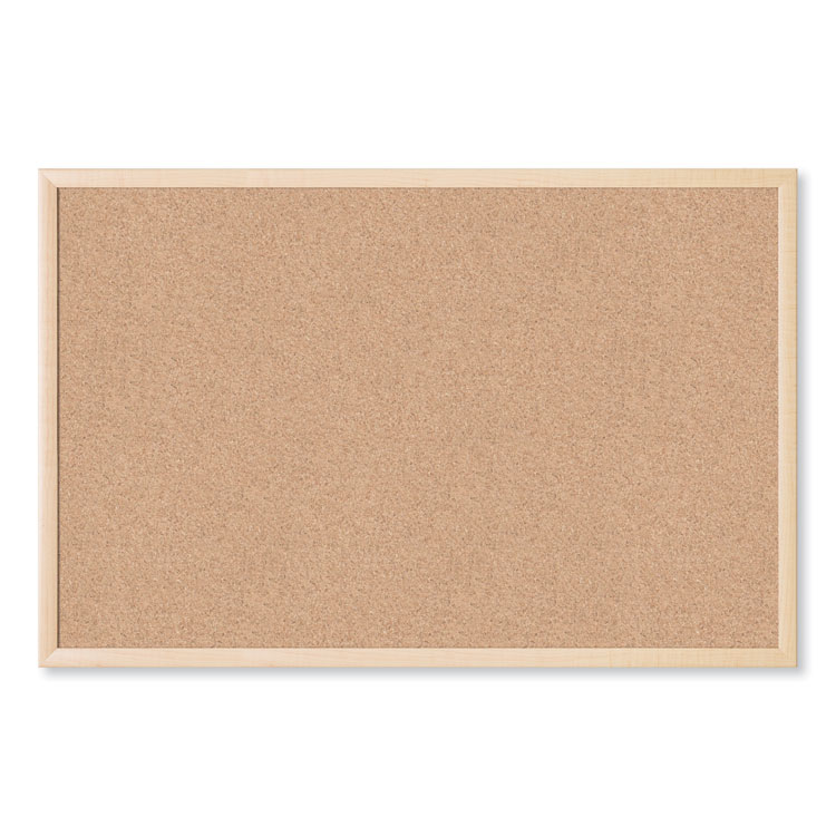 U Brands Cork Bulletin Board, 36" x 24" (Actual Size: 35" x 23"), Tan Surface, Birch Finished Wood Frame (UBR266U0001)