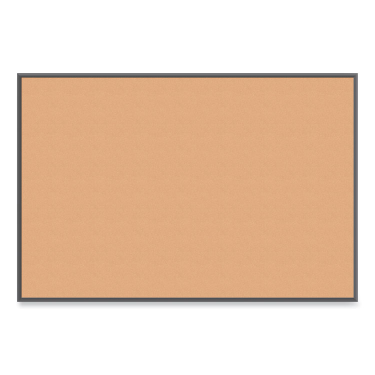 U Brands Cork Bulletin Board with Aluminum Frame, 72" x 48" (Actual Size: 70" x 47"), Tan Surface, Black Aluminum Frame (UBR2882U0001)