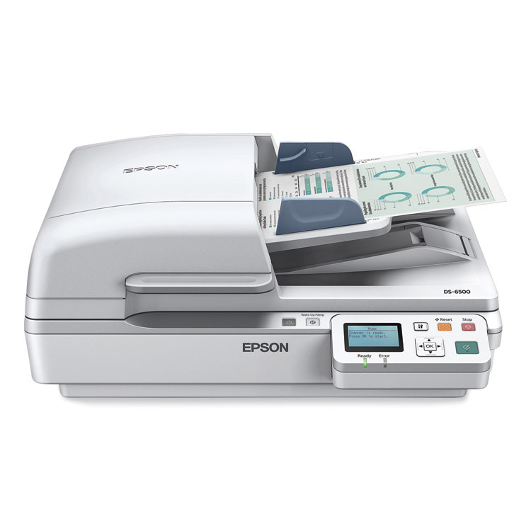 Epson WorkForce DS-6500 Scanner, 1200 dpi Optical Resolution, 100-Sheet Duplex Auto Document Feeder (EPSB11B205221)