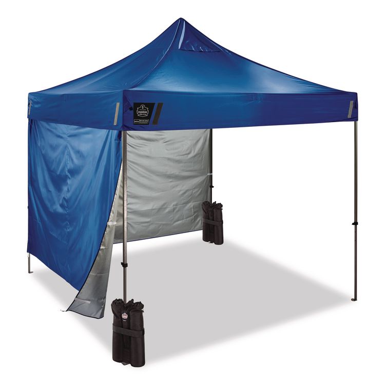 ergodyne Shax 6051 Heavy-Duty Pop-Up Tent Kit, Single Skin, 10 ft x 10 ft, Polyester/Steel, Blue (EGO12952)