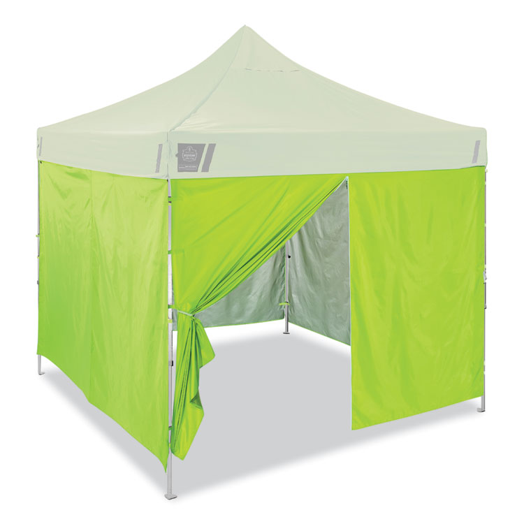 ergodyne Shax 6054 Pop-Up Tent Sidewall Kit, Single Skin, 10 ft x 10 ft, Polyester, Lime (EGO12984)