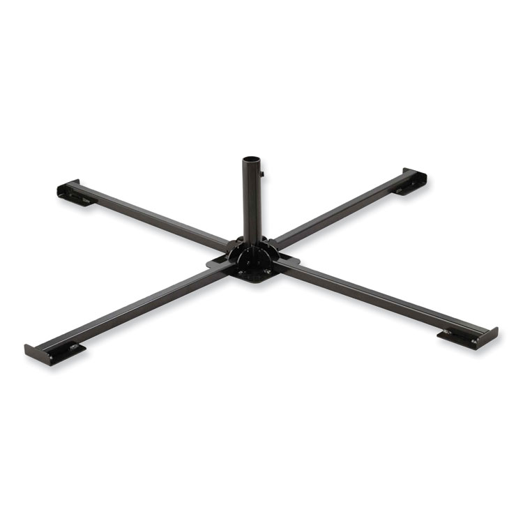 ergodyne Shax 6190 Umbrella Stand, 1.65" Cylinder with Set Screw Clamp, Metal, 48 x 48 x 10, Black (EGO12990)