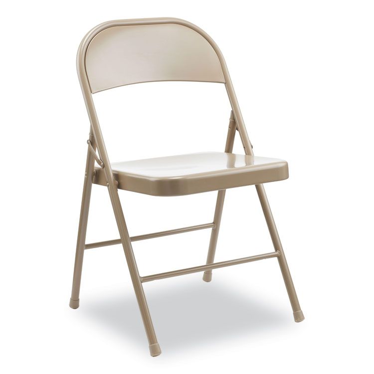 ALECA945 - Alera Armless Steel Folding Chair, Supports Up to 275 lb, Tan Seat, Tan Back, Tan Base, 4/Carton (ALECA945)