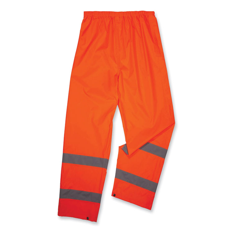 EGO25449 - ergodyne GloWear 8916 Class E Lightweight Hi-Vis Rain Pants, 5X-Large, Orange (EGO25449)