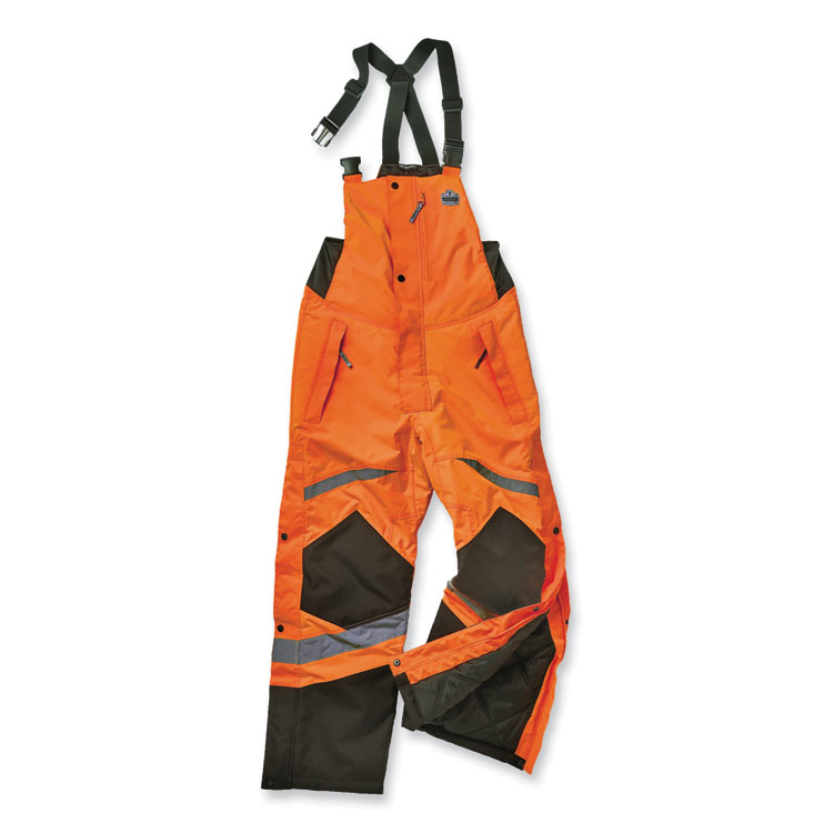 ergodyne GloWear 8928 Class E Hi-Vis Insulated Bibs, Small, Orange (EGO25632)