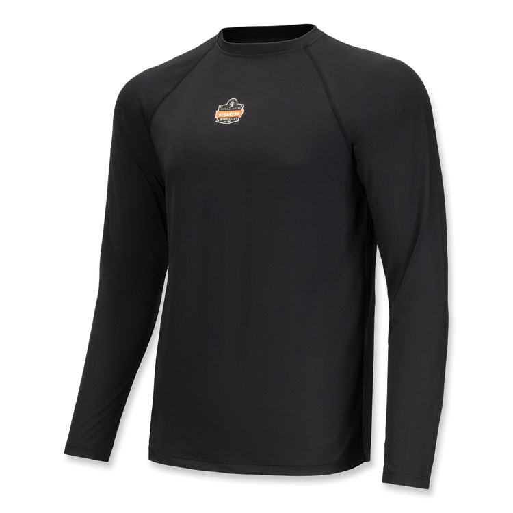 ergodyne N-Ferno 6436 Long Sleeve Lightweight Base Layer Shirt, 3X-Large, Black (EGO40237)