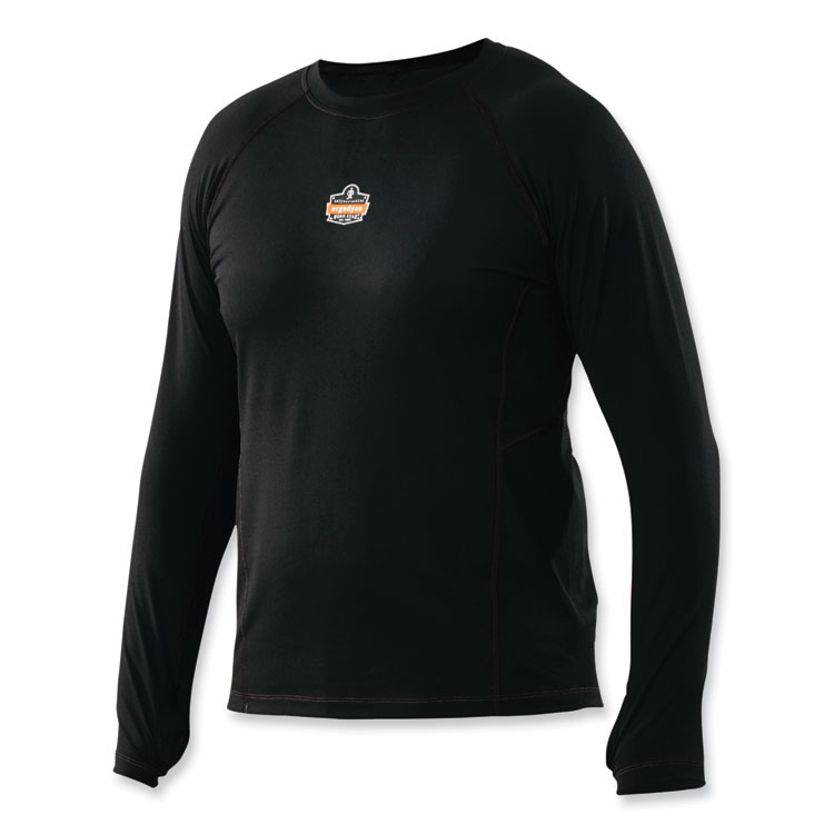 ergodyne N-Ferno 6435 Midweight Long Sleeve Base Layer Shirt, 3X-Large, Black (EGO40207)