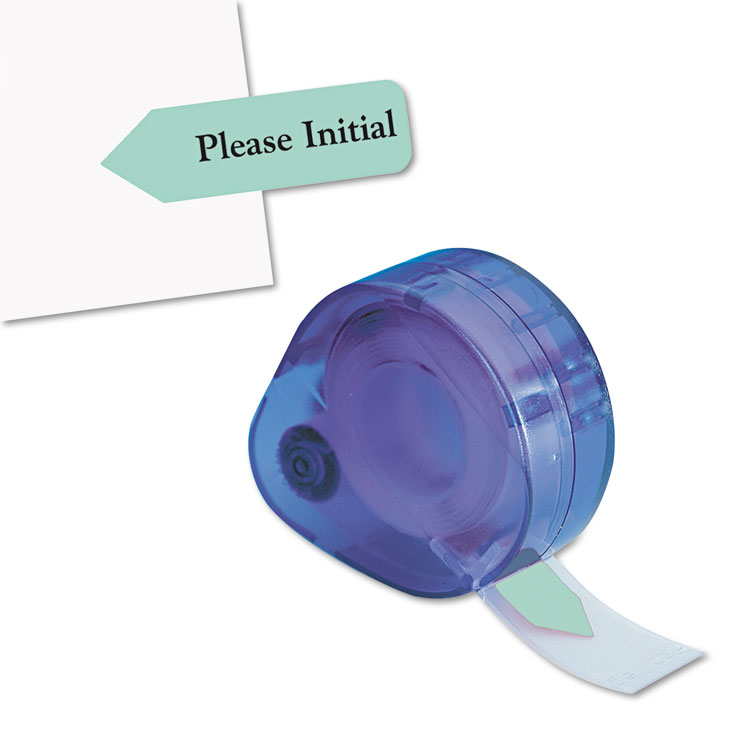 Redi-Tag Arrow Message Page Flags in Dispenser, "Please Initial", Mint, 120/Dispenser (RTG81114)