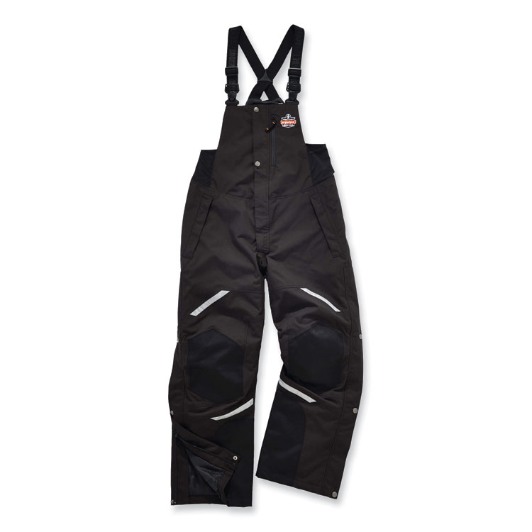 ergodyne N-Ferno 6471 Thermal Bibs with 500D Nylon Shell, X-Large, Black (EGO41215)