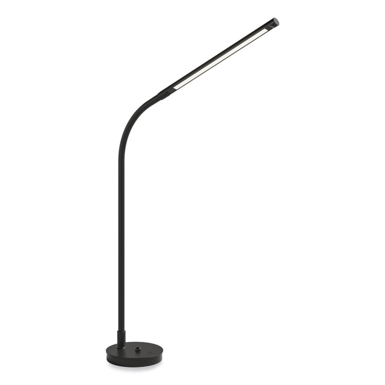 Safco Resi LED Desk Lamp, Gooseneck, 18.5' High, Black (SAF1018BL)