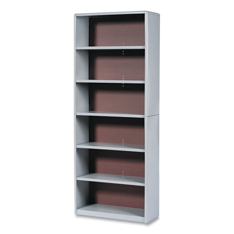 Safco ValueMate Economy Bookcase, Six-Shelf, 31.75w x 13.5d x 80h, Gray (SAF7174GR)