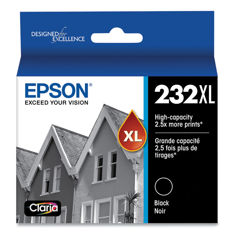 Epson T232XL120S (T232XL) High-Yield Claria Ink, 450 Page-Yield, Black (EPST232XL120S)