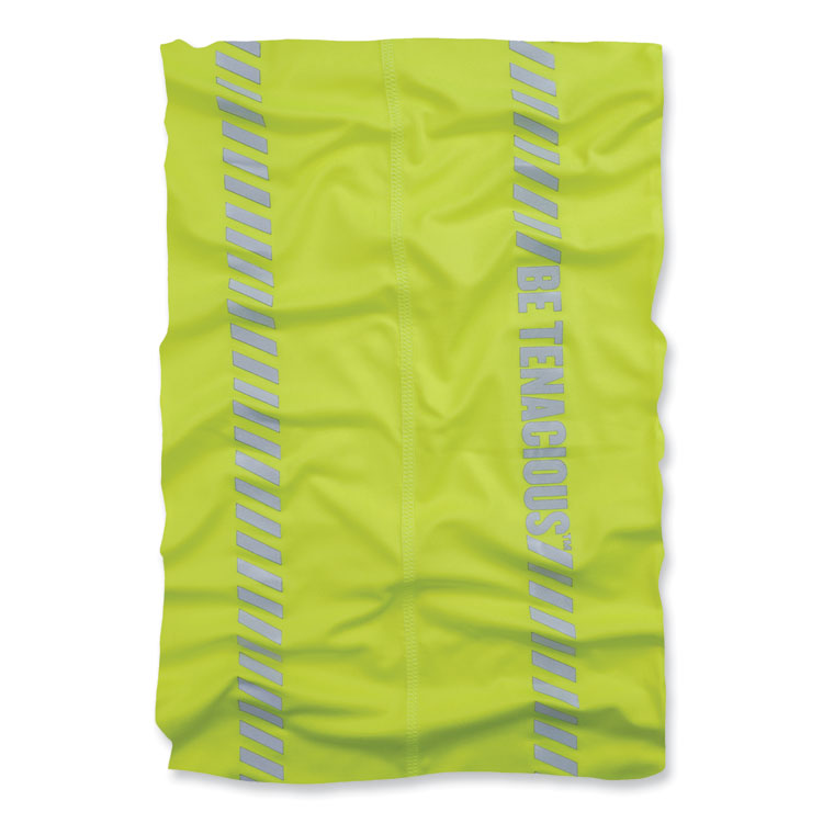 ergodyne Chill-Its 6487R Reflective Cooling Multi-Band, Polyester/Spandex, One Size Fits Most, Hi-Vis Lime (EGO42130)