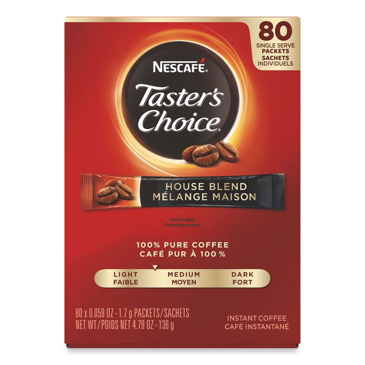 Nescafé Taster's Choice Stick Pack, House Blend, 80/Box (NES15782)