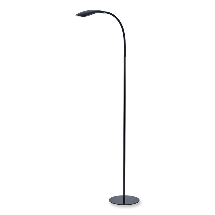 Bostitch Gooseneck Floor Lamp, 72" Tall, Black Base (BOSVLED1502BKF)