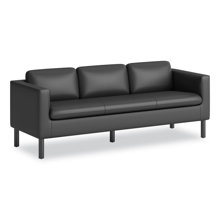 HON Parkwyn Series Sofa, 77" x 26.75" x 29", Black (HONVP3LSOFABLK)