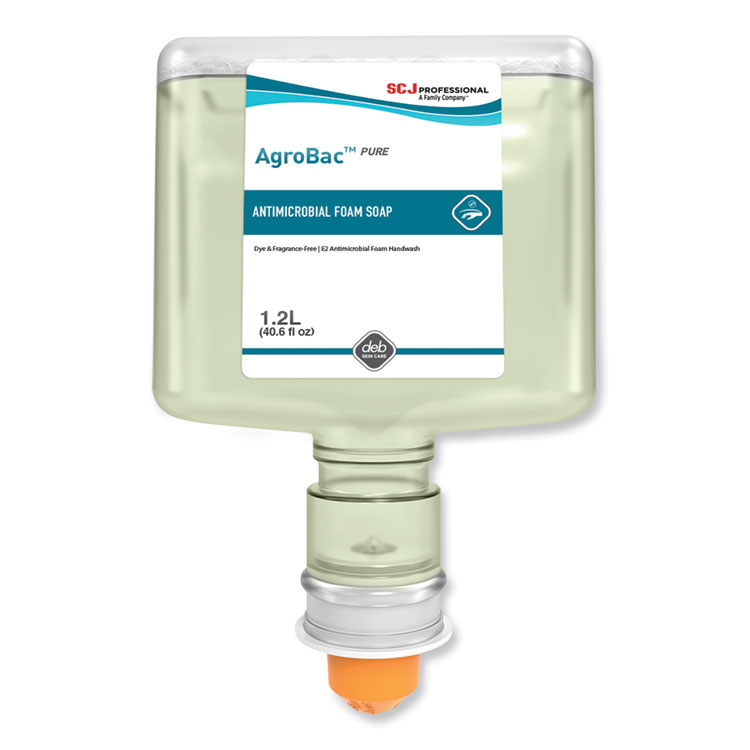 SC Johnson Professional AgroBac Pure Foam Wash Touch Free Cartridge Refill, Unscented, 1.2 L, 3/Carton (SJNAGB120TF)