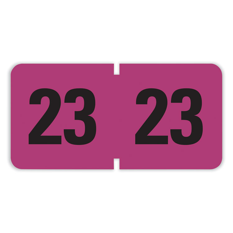 Smead Yearly End Tab File Folder Labels, 23, 0.75 x 1.5, Purple, 500 Labels/Roll (SMD68323)