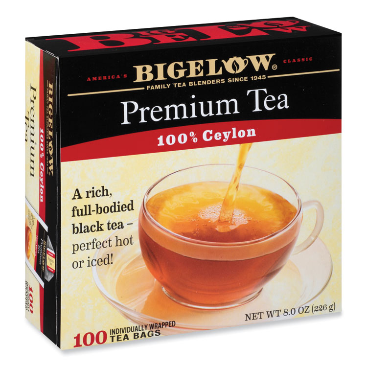 Bigelow Single Flavor Tea, Premium Ceylon, 100 Bags/Box (BTC00351)