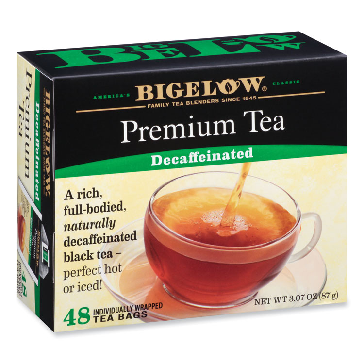 Bigelow Single Flavor Tea, Decaffeinated Black, 48 Bags/Box (BTC00356)
