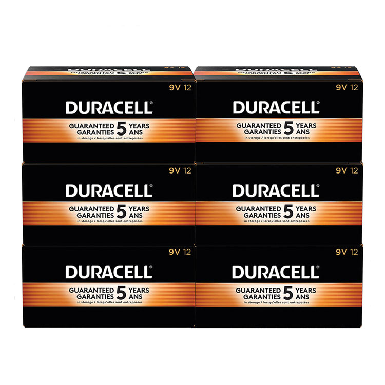 Duracell CopperTop Alkaline 9V Batteries, 72/Carton (DURMN1604CT)