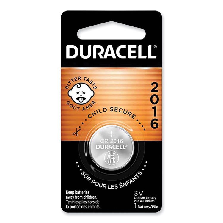 Duracell Lithium Coin Batteries With Bitterant, 2016 (DURDL2016BPK)