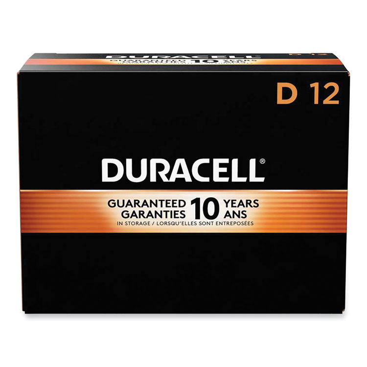 Duracell CopperTop Alkaline D Batteries, 12/Box (DURMN1300)