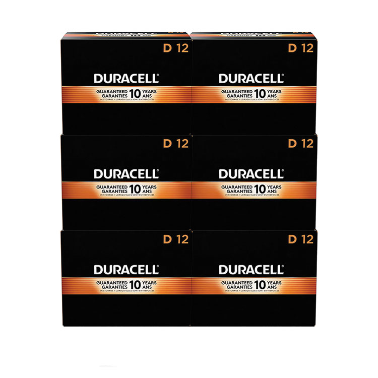 Duracell CopperTop Alkaline D Batteries, 72/Carton (DURMN1300BKD)