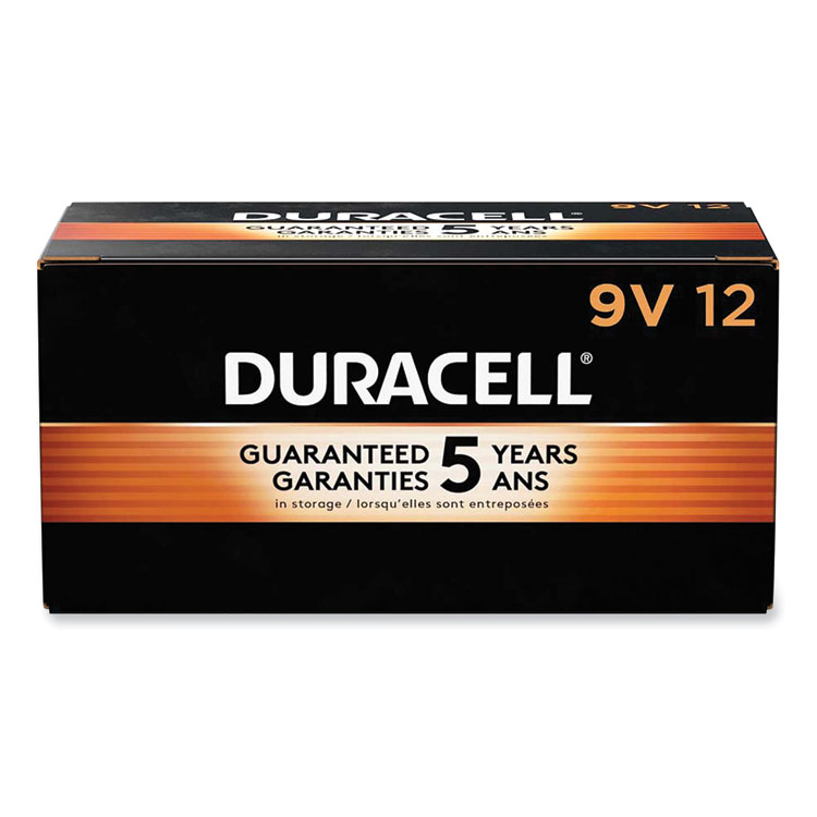 Duracell CopperTop Alkaline 9V Batteries, 12/Box (DURMN1604BKD)