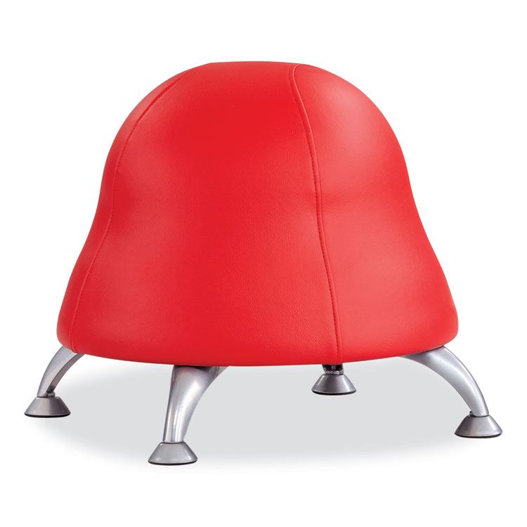 Safco Runtz Ball Chair, Backless, Supports Up to 250 lb, Red Vinyl Seat, Silver Base (SAF4756RV)