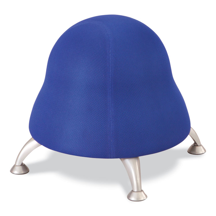 Safco Runtz Ball Chair, Backless, Supports Up to 250 lb, Blue Fabric Seat, Silver Base (SAF4755BU)