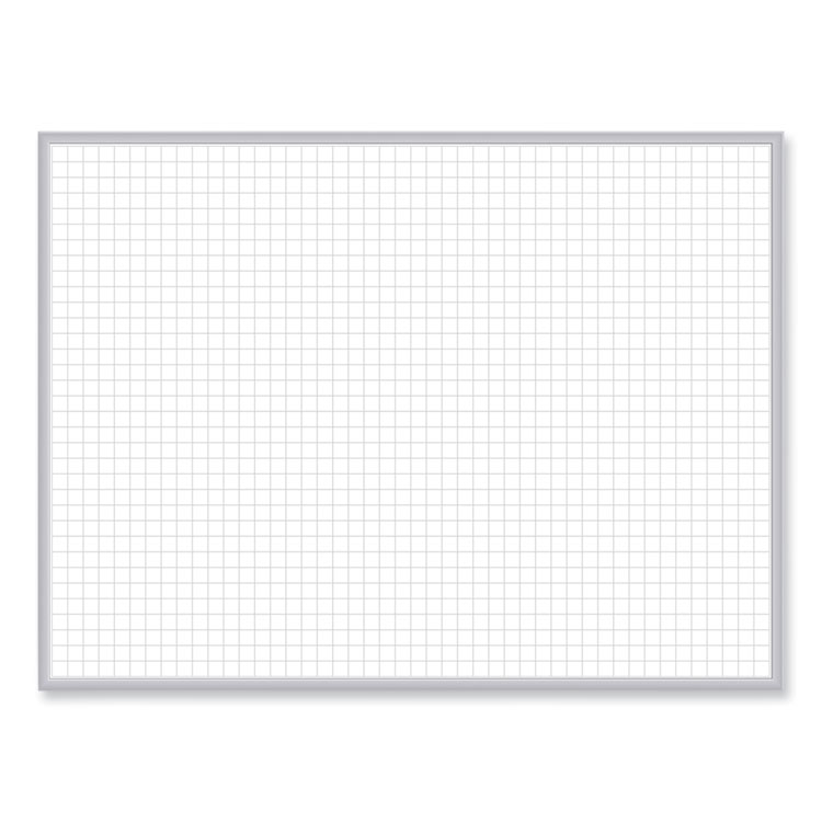 Ghent Non-Magnetic Whiteboard with Aluminum Frame, 48" x 35.81", White Surface, Satin Aluminum Frame (GHEM2341)