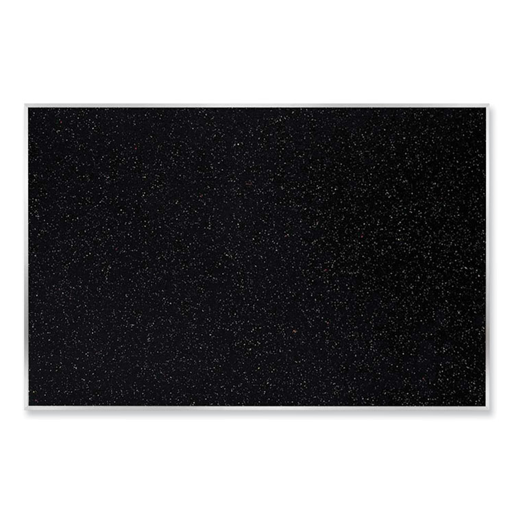 Ghent Aluminum-Frame Recycled Rubber Bulletin Boards, 60.5" x 36.5", Confetti Surface, Satin Aluminum Frame (GHEATR35CF)