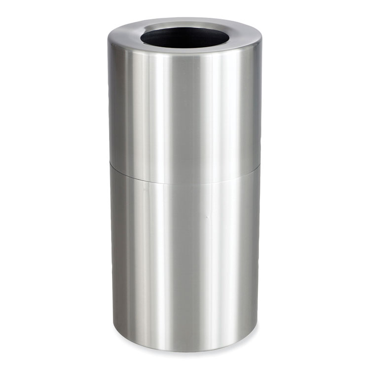 Safco Single Recycling Receptacle, 20 gal, Steel, Brushed Aluminum (SAF9942SS)