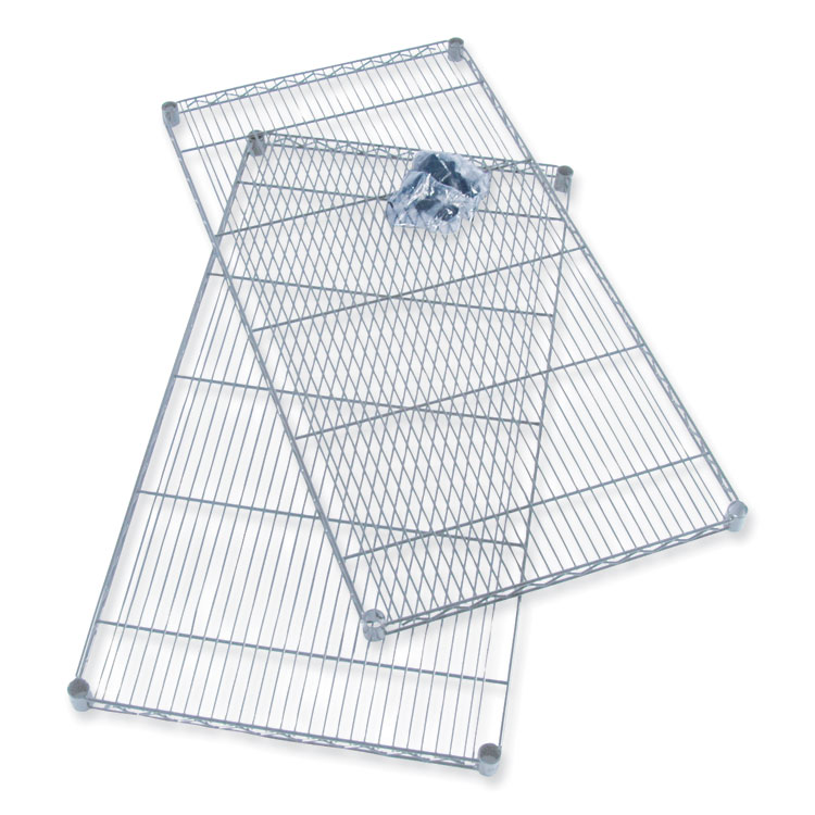 Safco Industrial Extra Shelf Pack, 48w x 18d x 1.5h, Steel, Metallic Gray, 2/Pack (SAF5293GR)