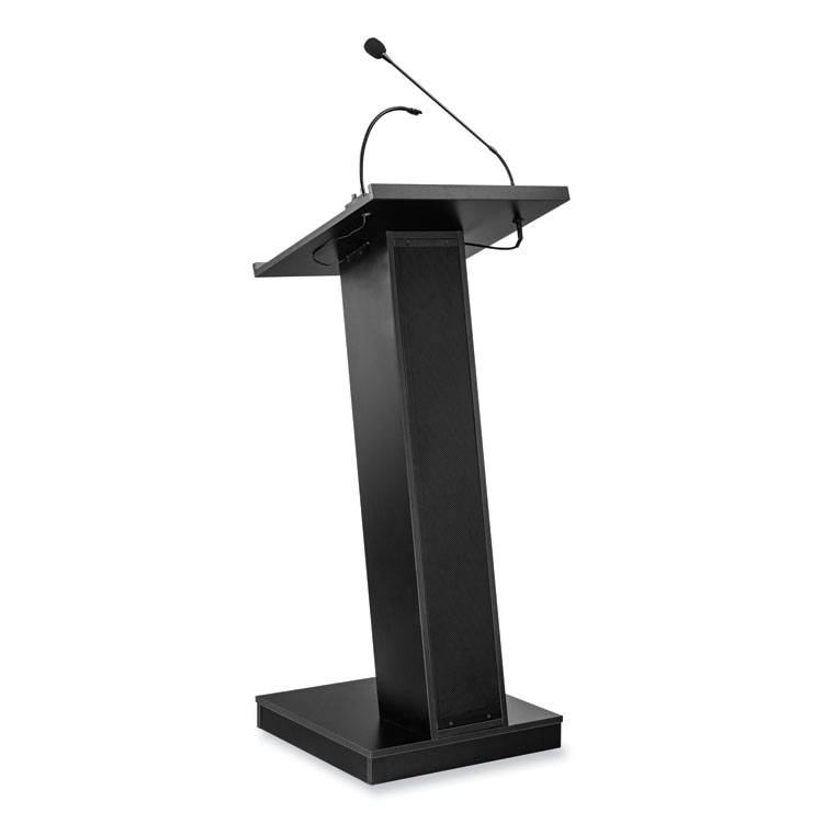 Oklahoma Sound ZED Lectern with Speaker, 19.75 x 19.75 x 49, Black (NPSZED)