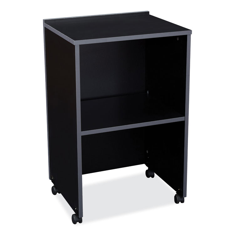 Oklahoma Sound AV Cart/Lectern Base, 21.12 x 17.5 x 33.75, Black (NPS112BK)