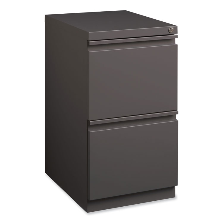 Hirsh Industries Full-Width Pull 20 Deep Mobile Pedestal File, 2-Drawer: File/File, Letter, Medium Tone, 15 x 19.88 x 27.75 (HID19358)