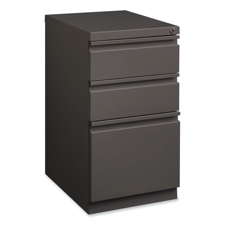 Hirsh Industries Full-Width Pull 20 Deep Mobile Pedestal File, 3-Drawer: Box/Box/File, Letter, Medium Tone, 15x19.88x27.75 (HID19354)