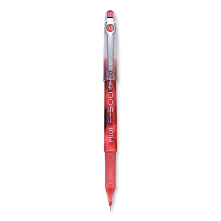 Pilot Precise P-500 Gel Pen, Stick, Extra-Fine 0.5 mm, Red Ink, Red Barrel, Dozen (PIL38602)