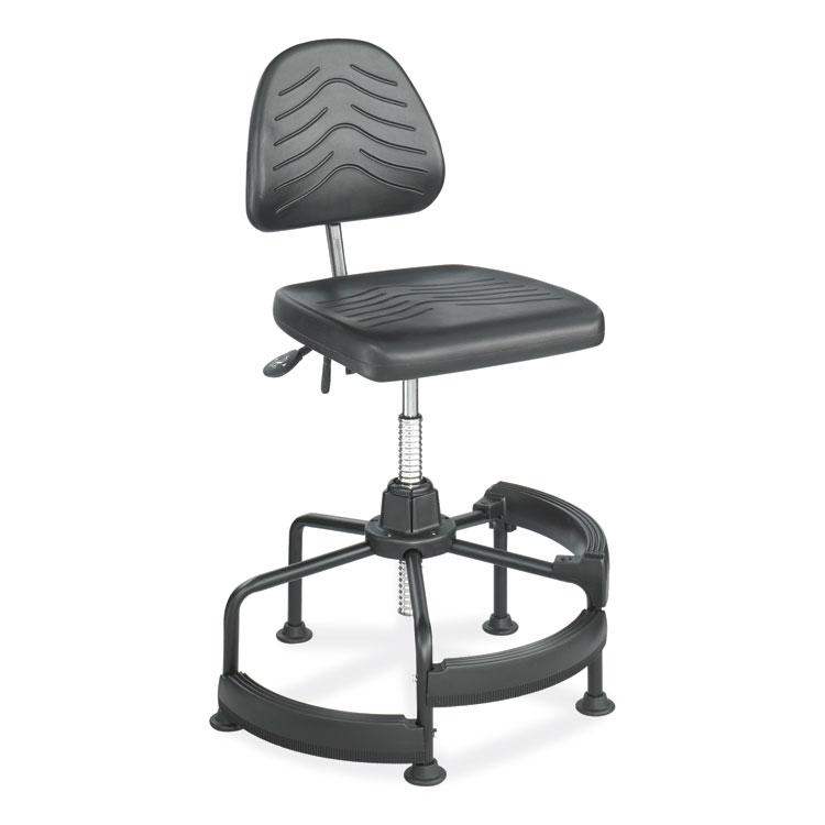 Master Task Master Deluxe Industrial Chair, Supports Up to 250 lb, 17" to 35" Seat Height, Black (SAF5120)