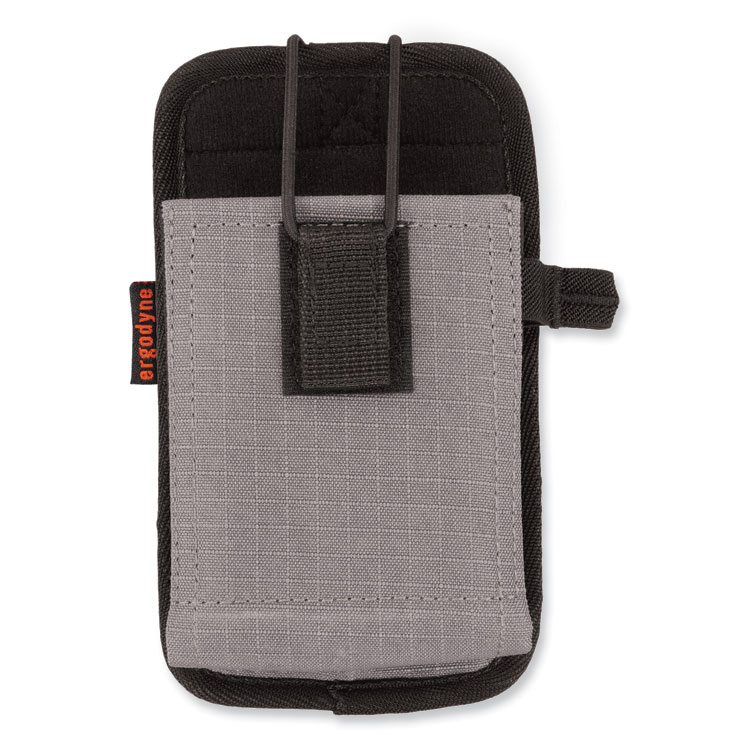 ergodyne Squids 5542 Phone Style Scanner Holster with Belt Loop, Large, 1 Compartment, 3.75 x 1.25 x 6.5, Polyester, Gray (EGO19192)