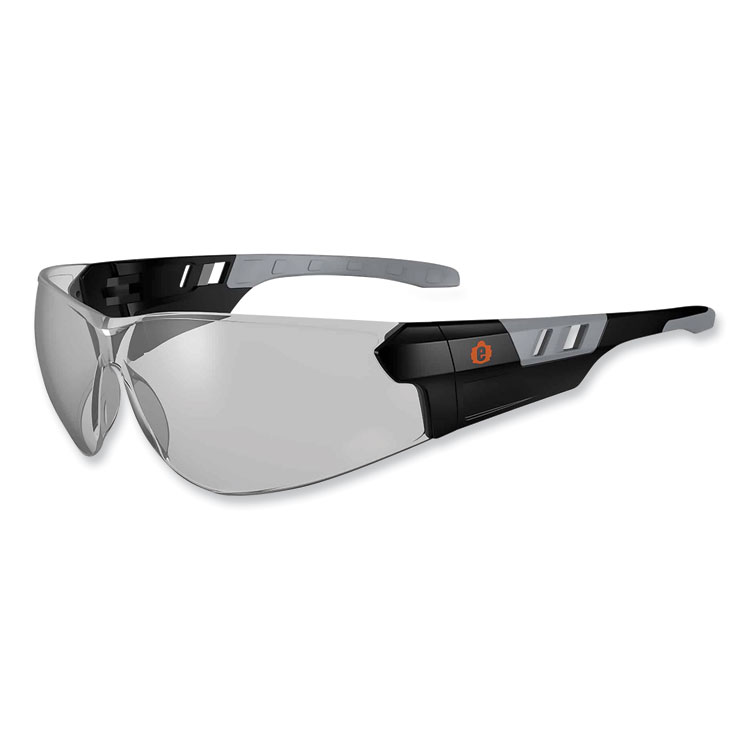 ergodyne Skullerz Saga Frameless Safety Glasses, Black Nylon Impact Frame, Anti-Fog Indoor/Outdoor Polycarbonate Lens (EGO59183)