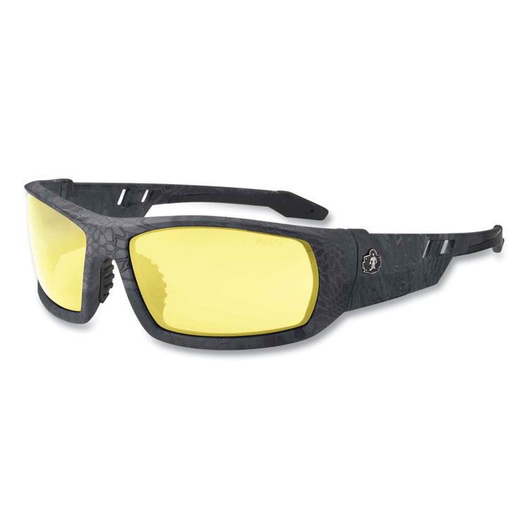 ergodyne Skullerz Odin Safety Glasses, Kryptek Typhon Nylon Impact Frame, Yellow Polycarbonate Lens (EGO50550)