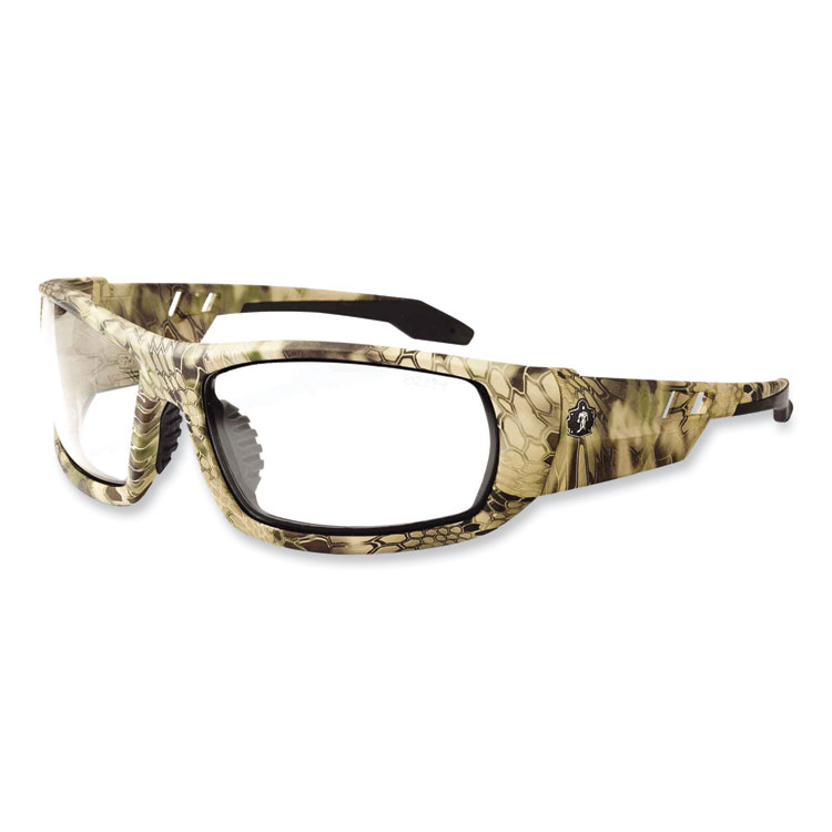 ergodyne Skullerz Odin Safety Glasses, Kryptek Highlander Nylon Impact Frame, Anti-Fog Clear Lens (EGO50303)
