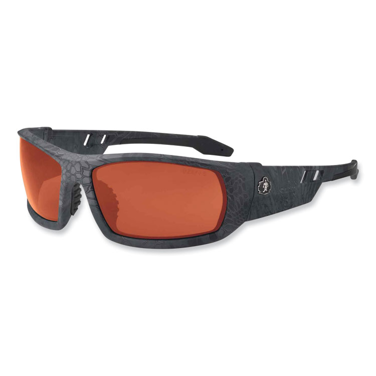 ergodyne Skullerz Odin Safety Glasses, Kryptek Typhon Nylon Impact Frame, Polarized Copper Polycarbonate Lens (EGO50521)