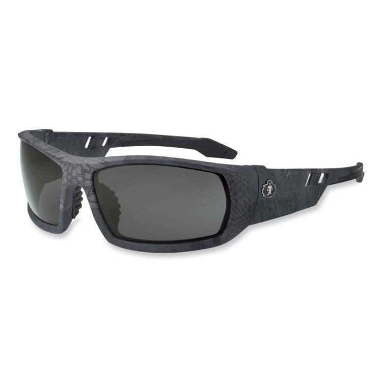 ergodyne Skullerz Odin Safety Glasses, Kryptek Typhon Nylon Impact Frame, Polarized Smoke Polycarbonate Lens (EGO50531)